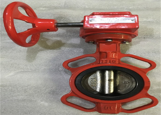 Fire Wafer Type Worm Gear Butterfly Valve Grey Iron Wear Resistant