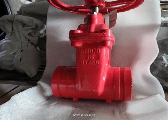 Clamp Connection Fire Protection Valves Red Color Dn100mm