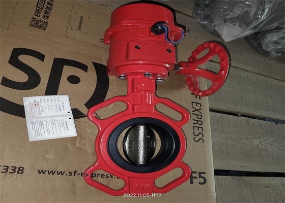 Red Signal Wafer Butterfly Valve Water Medium Fire Protection